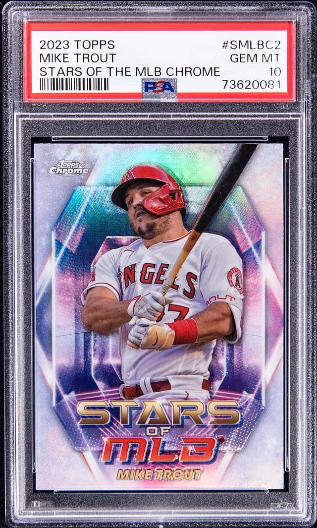 2023 Topps Chrome Mike Trout Stars of the MLB #SMLBC2 card image