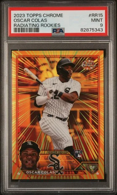 2023 Topps Chrome Oscar Colas Radiating Rookies #RR15 card image