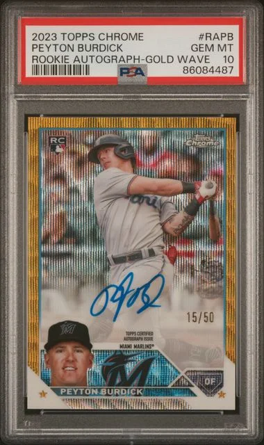 2023 Topps Chrome Peyton Burdick Autograph Gold #RAPB card image