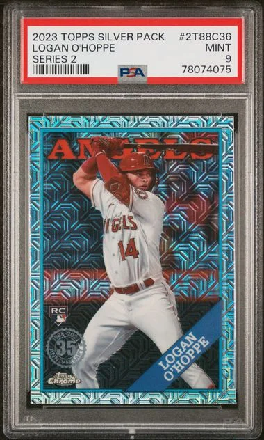 2023 Topps Chrome Promo Series 2 2T88C36 Logan O'Hoppe Silver Pack #1988 card image