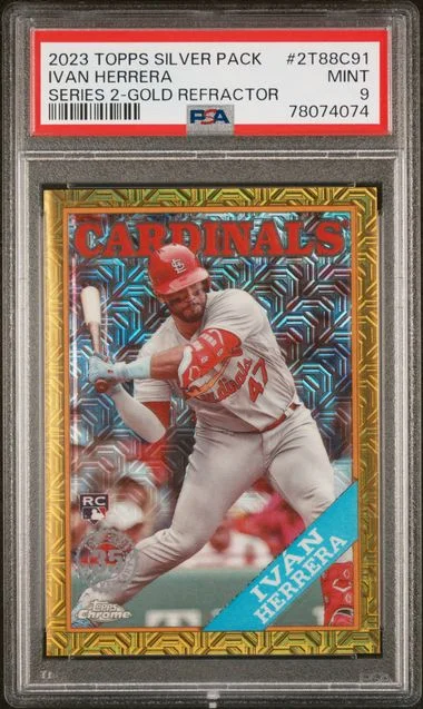2023 Topps Chrome Promo Series 2-Gold Refractor 2T88C91 Ivan Herrera Silver Pack #1988 card image