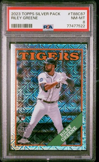 2023 Topps Chrome Promo T88C67 Riley Greene Silver Pack #1988 card image
