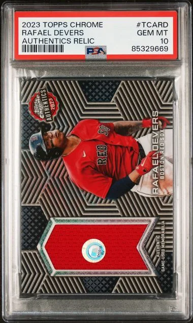 2023 Topps Chrome Rafael Devers Game-Used Topps Chrome Authentics Relic #TCA-RD card image
