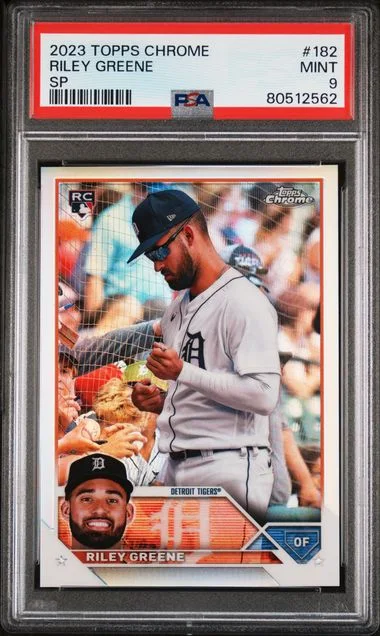 2023 Topps Chrome Riley Greene SP #182 card image