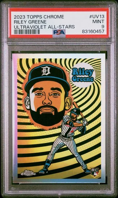 2023 Topps Chrome Riley Greene Ultraviolet All-Stars #UV13 card image