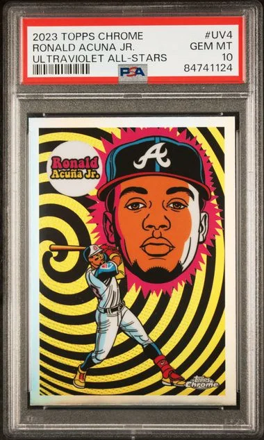 2023 Topps Chrome Ronald Acuna Jr. Ultraviolet All-Stars #UV4 card image