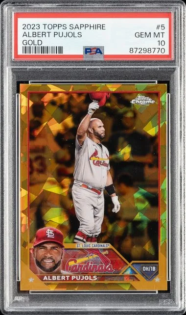 2023 Topps Chrome Sapphire Albert Pujols Gold #5 card image
