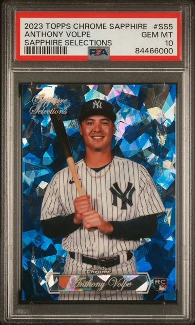 2023 Topps Chrome Sapphire Anthony Volpe Sapphire Selections #SS5 card image