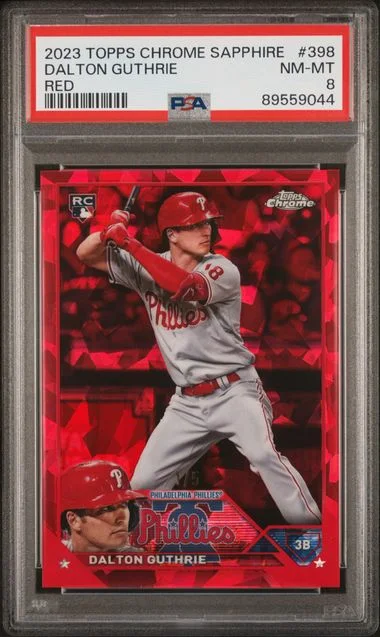 2023 Topps Chrome Sapphire Dalton Guthrie Red #398 card image