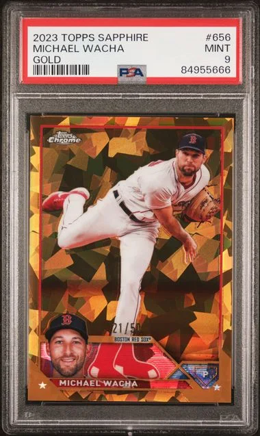 2023 Topps Chrome Sapphire Michael Wacha Gold #656 card image