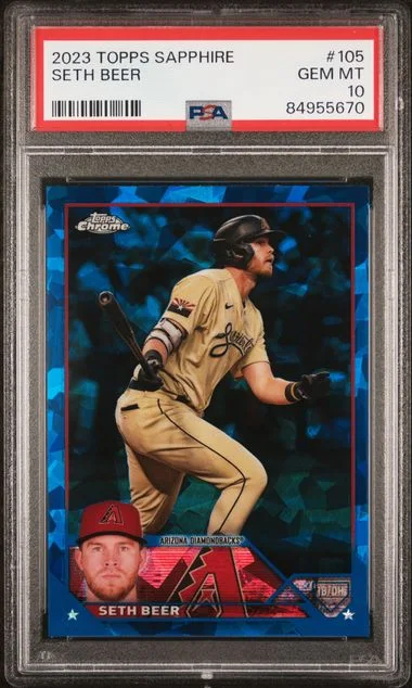 2023 Topps Chrome Sapphire Seth Beer #105 card image