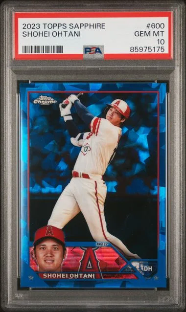 2023 Topps Chrome Sapphire Shohei Ohtani #600 card image