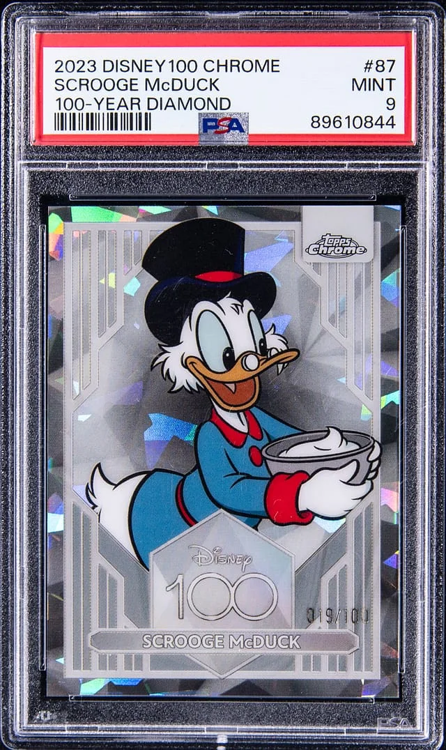 2023 Topps Chrome Scrooge McDuck Disney 100 Year Diamond #87 card image