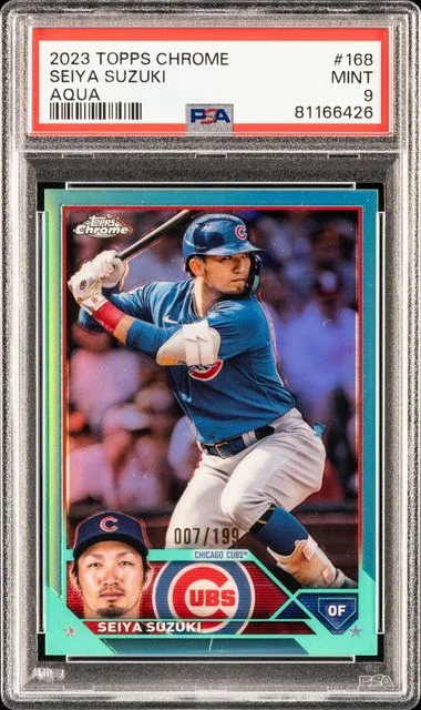 2023 Topps Chrome Seiya Suzuki Aqua #168 card image