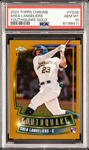 2023 Topps Chrome Shea Langeliers Youthquake Gold #Yq38 card image