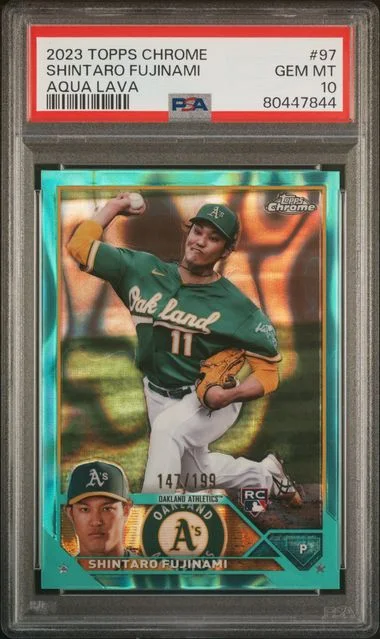 2023 Topps Chrome Shintaro Fujinami Aqua Lava #97 card image