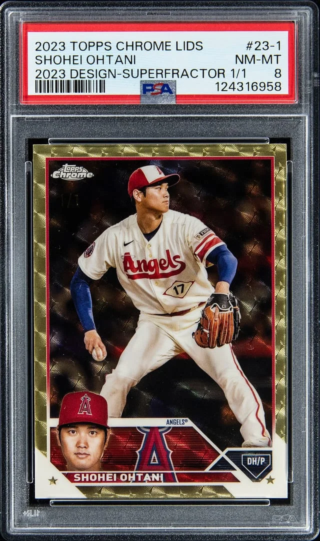 2023 Topps Chrome Shohei Ohtani Lids 2023 Design #23-1 card image