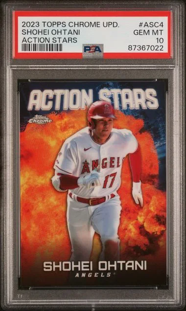 2023 Topps Chrome Shohei Ohtani Action Stars #ASC4 card image
