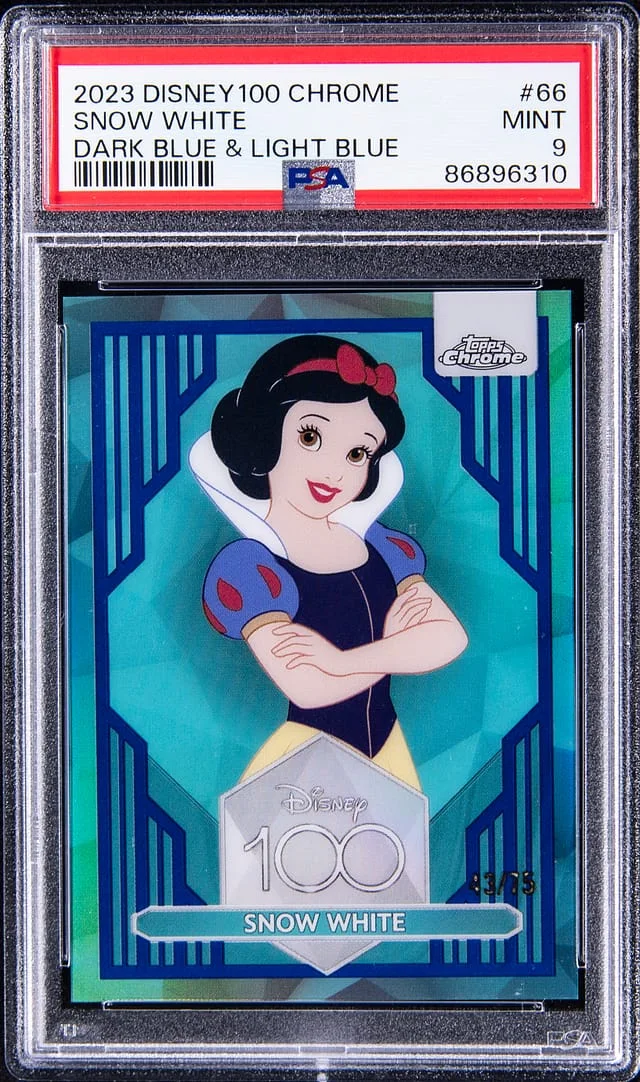 2023 Topps Chrome Snow Disney 100 Dark Blue/Light Blue #66 card image