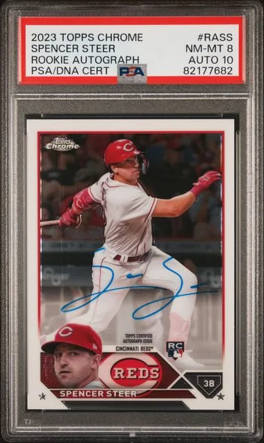2023 Topps Chrome Spencer Steer Autograph #RASS card image