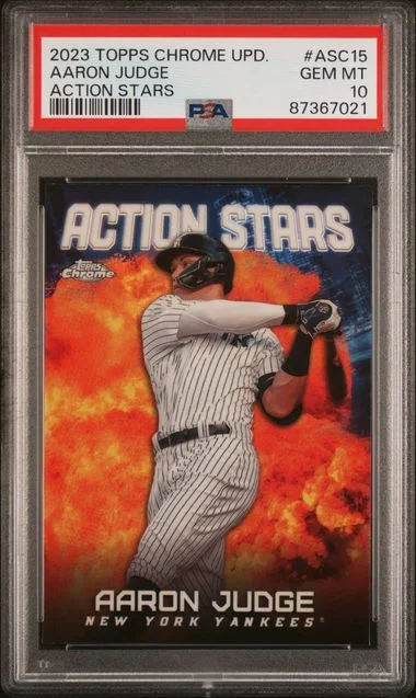 2023 Topps Chrome Update Aaron Judge Action Stars #ASC15 card image