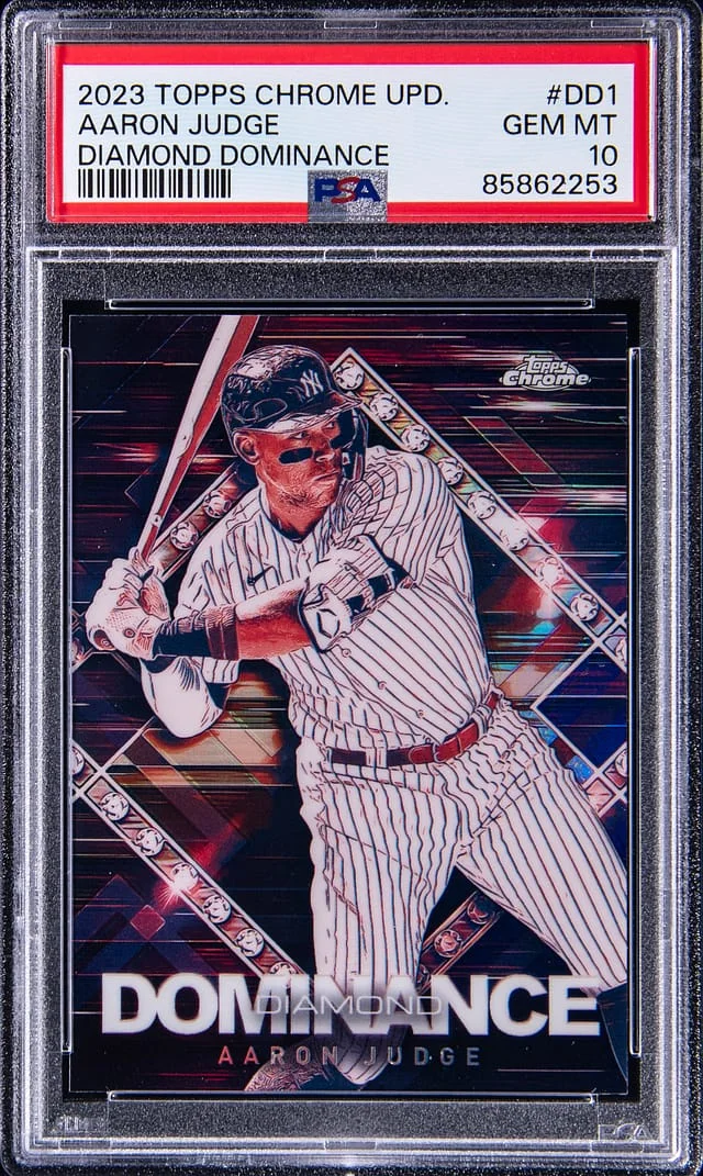2023 Topps Chrome Update Aaron Judge Diamond Dominance #DD1 card image