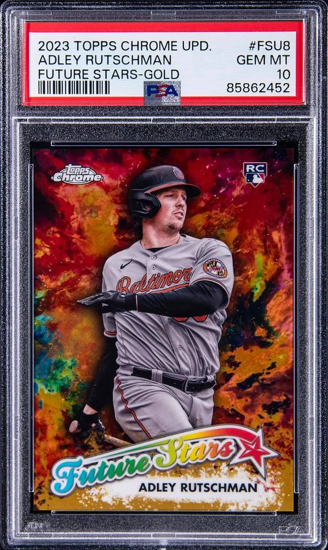 2023 Topps Chrome Update Adley Rutschman Future Stars Gold #FSU8 card image