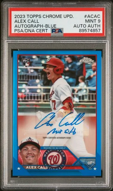 2023 Topps Chrome Update Alex Call Autograph Blue #ACAC card image