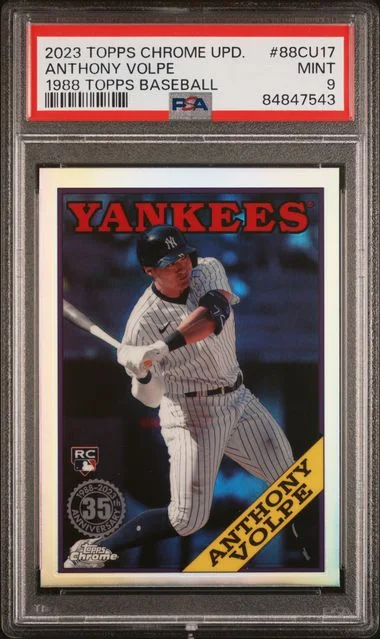 2023 Topps Chrome Update Anthony Volpe 1988 Topps Baseball #88CU17 card image
