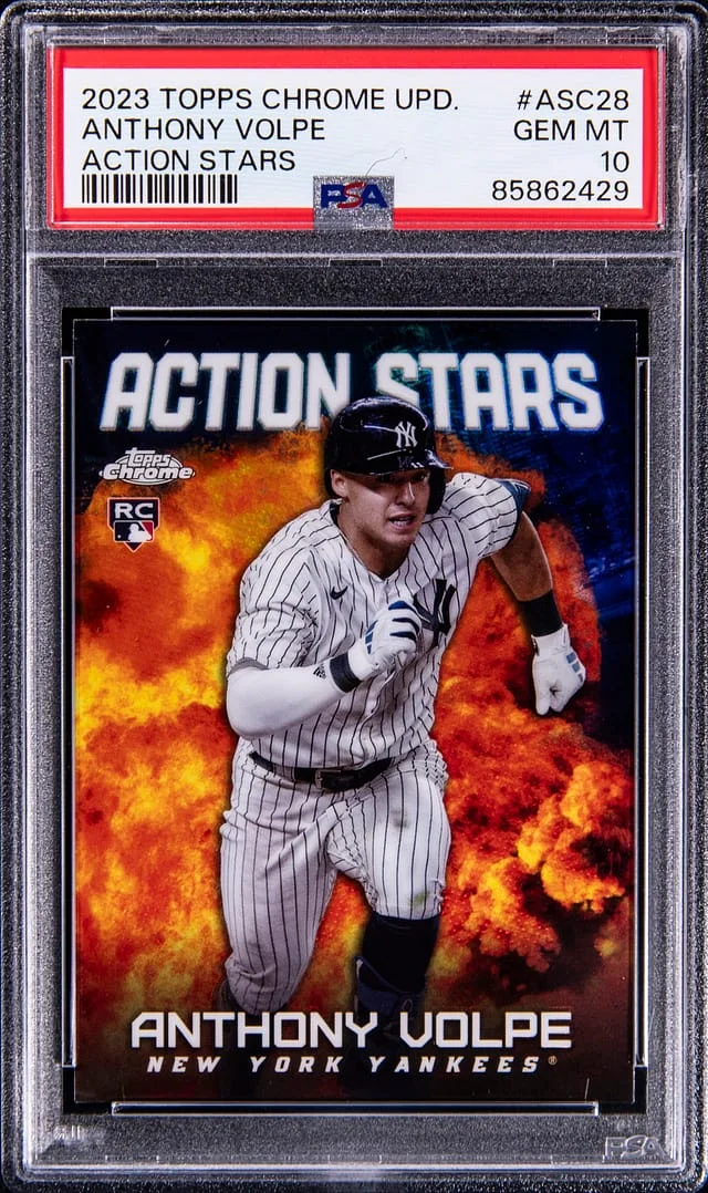 2023 Topps Chrome Update Anthony Volpe Action Stars #ASC28 card image