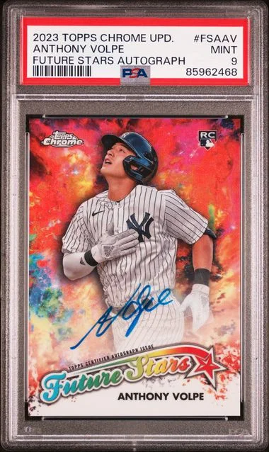2023 Topps Chrome Update Anthony Volpe Future Stars Autograph #FSAAV card image