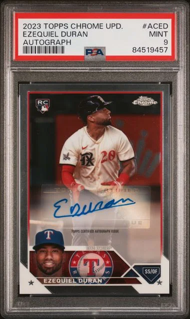 2023 Topps Chrome Update Autograph Aced Ezequiel Duran #no-number card image