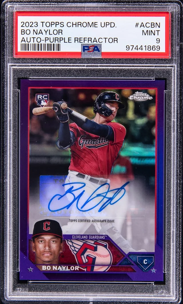 2023 Topps Chrome Update Bo Naylor Autograph Purple Refractor #AC-BN card image
