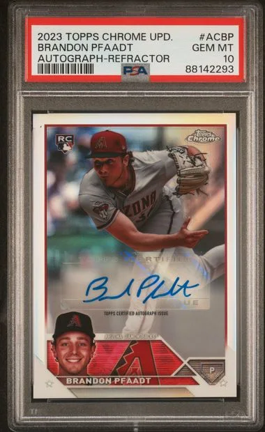 2023 Topps Chrome Update Brandon Pfaadt Autograph Refractor #AC-BP card image