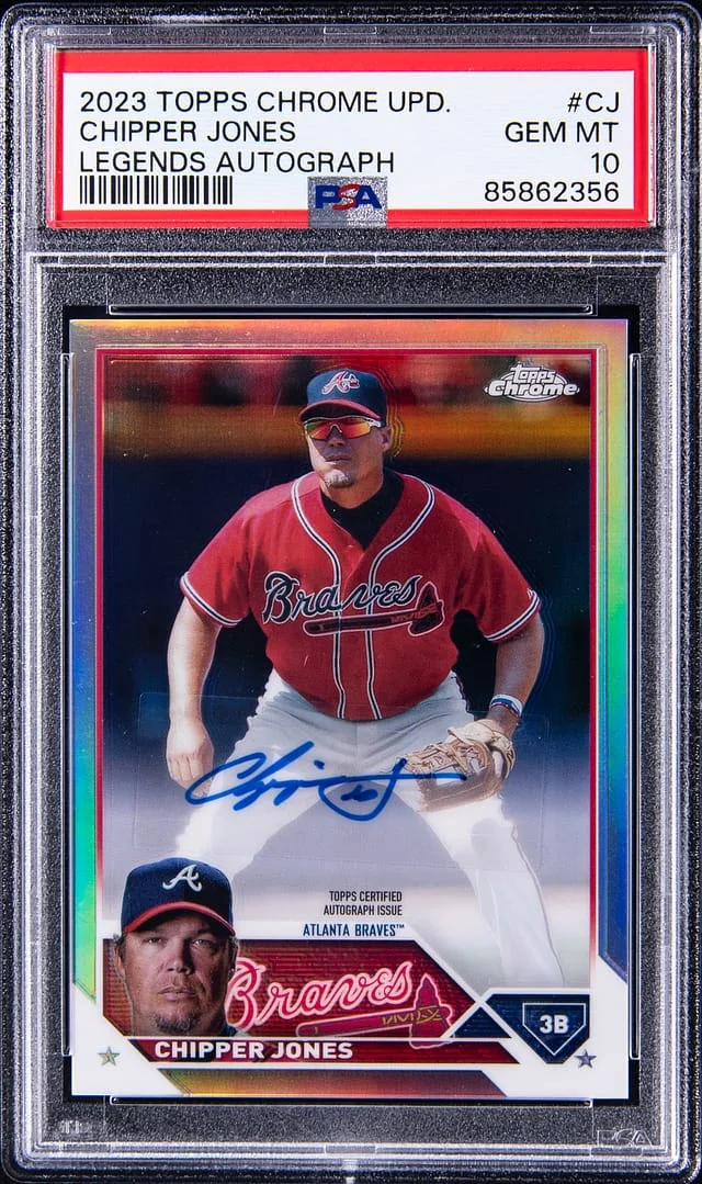 2023 Topps Chrome Update Chipper Jones Legends Autograph #CJ card image