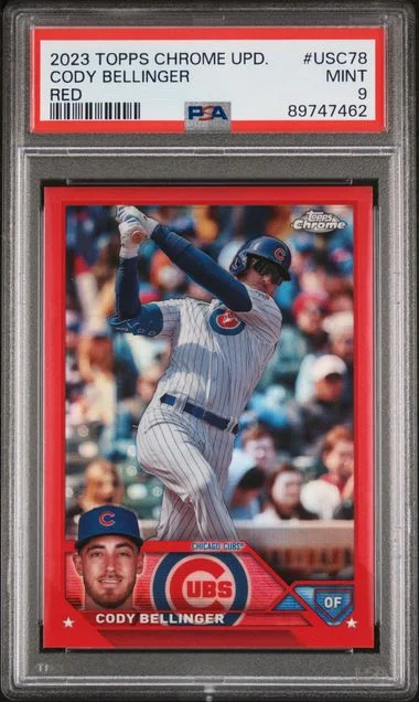 2023 Topps Chrome Update Cody Bellinger Red #USC78 card image