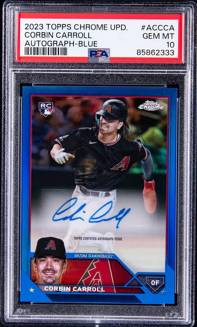 2023 Topps Chrome Update Corbin Carroll Autograph Purple #ACCCA card image