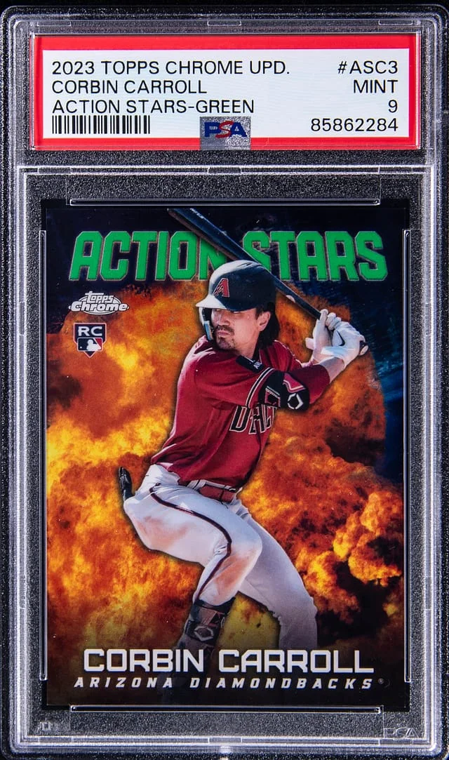 2023 Topps Chrome Update Corbin Carroll Action Stars Green #ASC3 card image