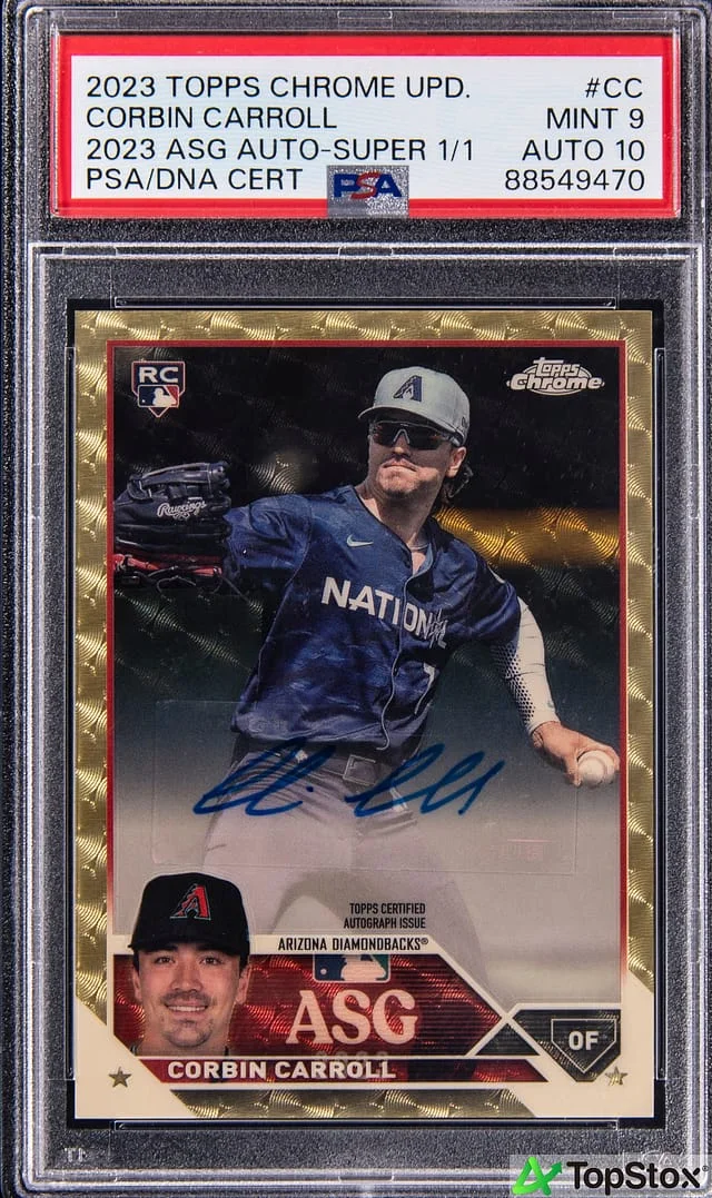2023 Topps Chrome Update Corbin Carroll 2023 All-Star Game Autograph #ASGA-CC card image