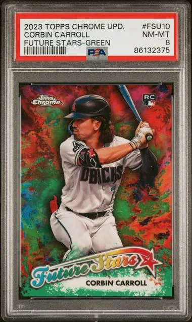 2023 Topps Chrome Update Corbin Carroll Future Stars Green #FSU10 card image