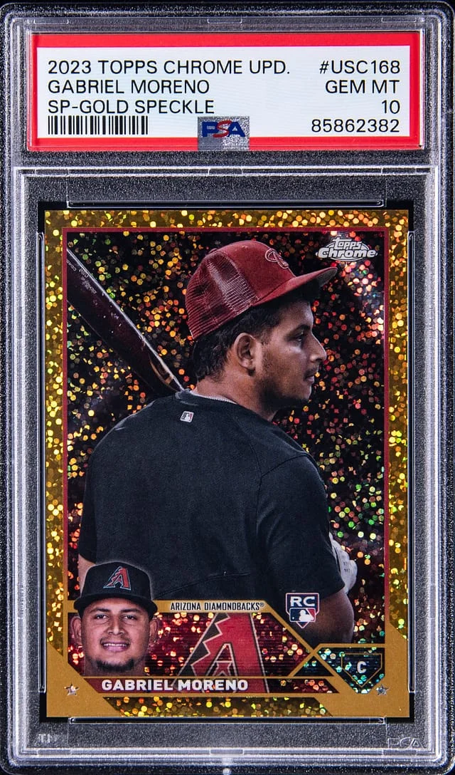 2023 Topps Chrome Update Gabriel Moreno SP Gold Speckle #USC168 card image