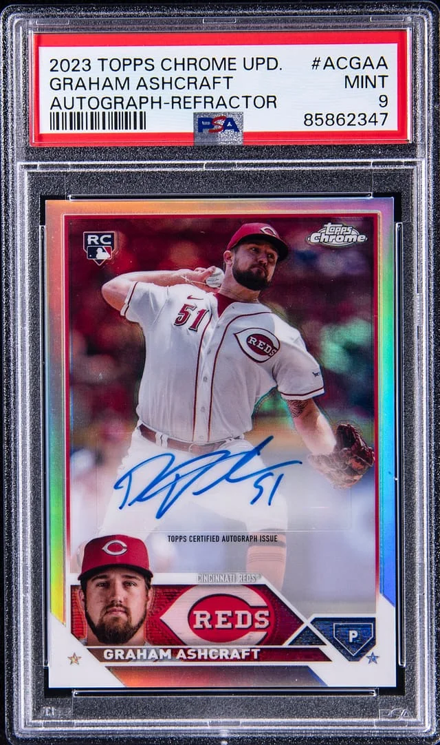 2023 Topps Chrome Update Graham Ashcraft Autograph Refractor #ACGAA card image