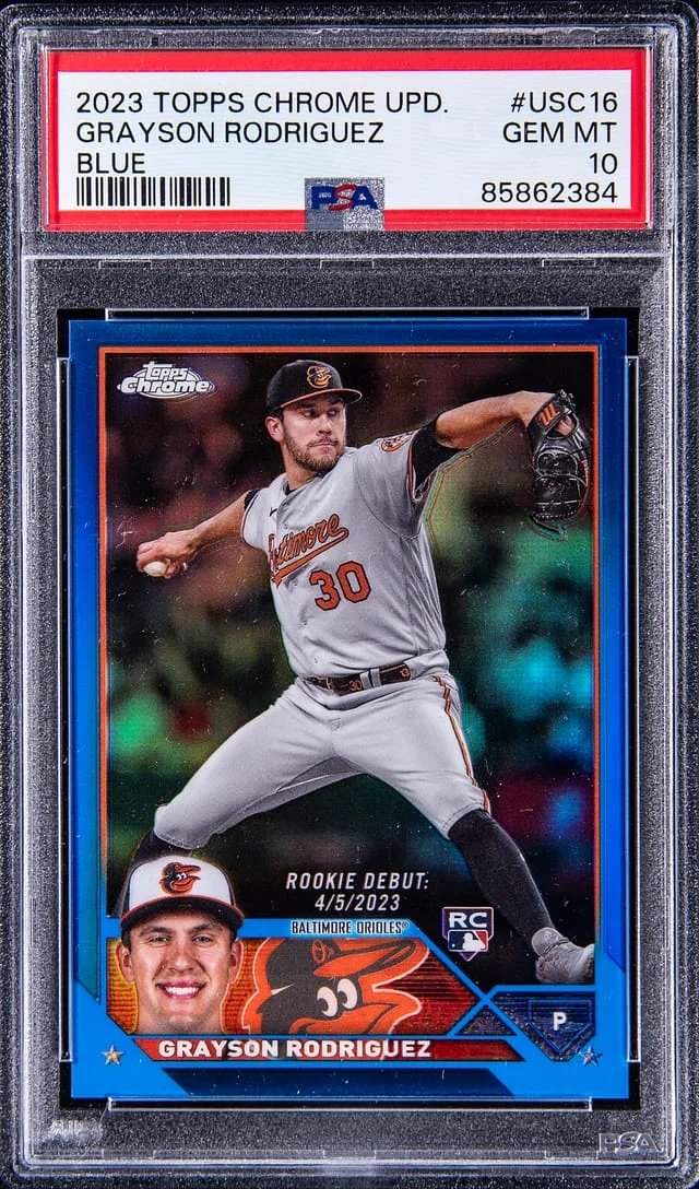 2023 Topps Chrome Update Grayson Rodriguez Blue #USC16 card image
