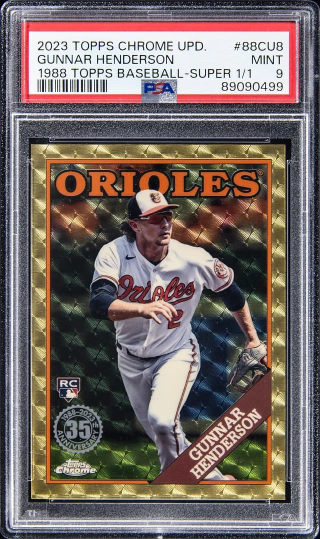 2023 Topps Chrome Update Gunnar Henderson 1988 Baseball SuperFractor #88CU-8 card image