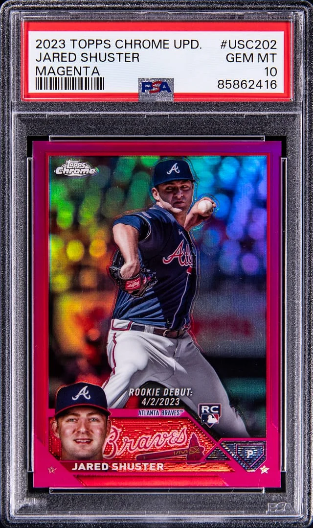2023 Topps Chrome Update Jared Shuster Magenta #USC202 card image