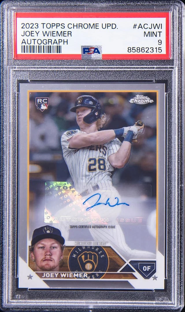 2023 Topps Chrome Update Joey Wiemer Autograph #ACJWI card image