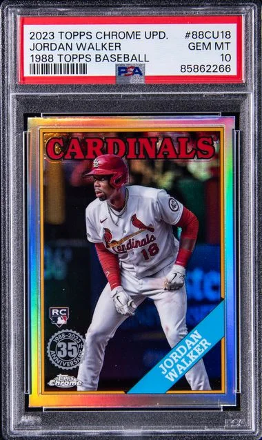 2023 Topps Chrome Update Jordan Walker 1988 Topps Baseball #88CU18 card image