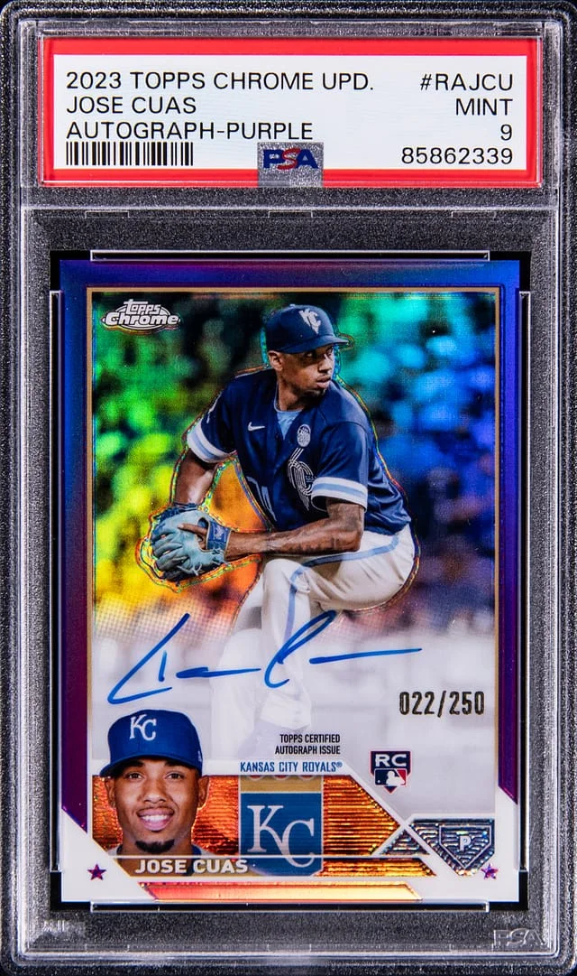 2023 Topps Chrome Update Jose Cuas Autograph Purple #RAJCU card image