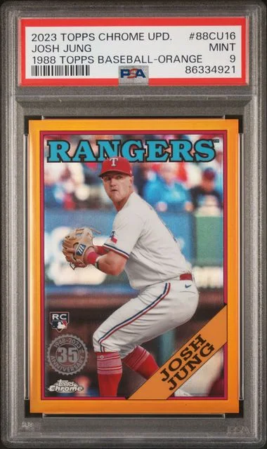 2023 Topps Chrome Update Josh Jung 1988 Topps Baseball Orange #88CU16 card image