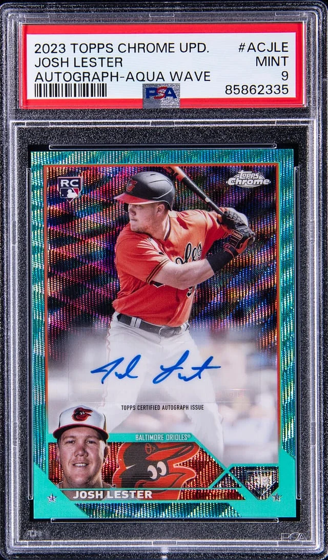 2023 Topps Chrome Update Josh Lester Autograph Aqua Wave #ACJLE card image